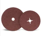 A pair of red discs with one cut in half.